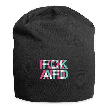 FCK AFD NZS Contre le racisme Fascisme Glitch - Bonnet en jersey - noir - Devant