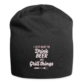 BBQ grilling - Jersey Beanie - black - Front