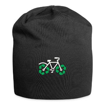 Recyclez la corbeille de recyclage amusante pour vélo - Bonnet en jersey - noir - Devant