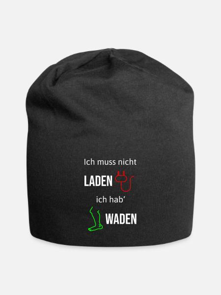 Radfahrer Lustiger Fahrrad Anti Ebike Spruch - Jersey-Beanie - Schwarz