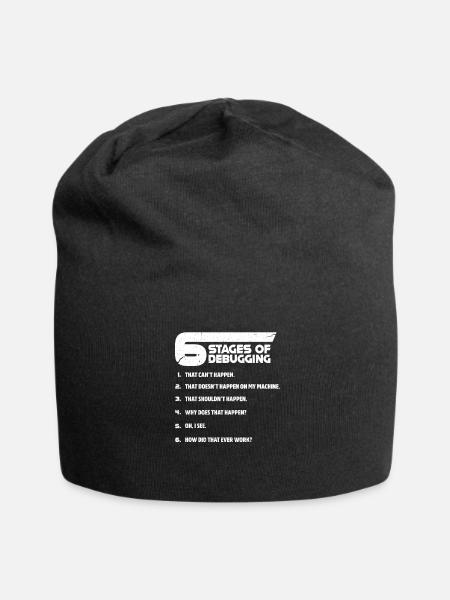 Programmierer Programmieren Fehlerbehebung Coder - Jersey-Beanie - Schwarz