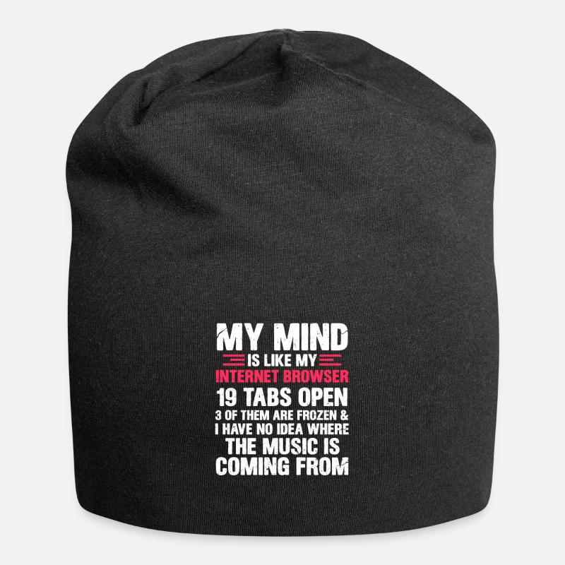 Internet Gedanken Programmierer Nerd Geschenk - Jersey-Beanie - Schwarz