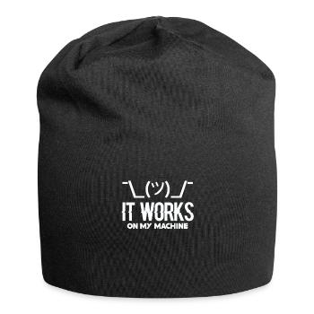 Programmierer Programmieren Coder Code Geschenk - Jersey-Beanie - Schwarz - Vorne