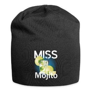Cocktail Mojito Lime says Miss Mojito - Jersey Beanie - black - Front