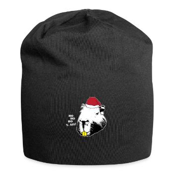 Capybara Weihnachten - Jersey-Beanie - Schwarz - Vorne
