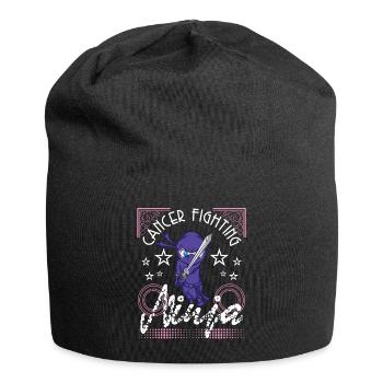 Cadeau de survivant du cancer - Ninja qui combat le cancer - Bonnet en jersey - noir - Devant