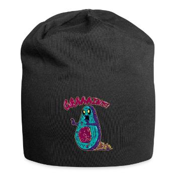 L'avocat zombie végétalien ne mange que des céréales Halloween - Bonnet en jersey - noir - Devant