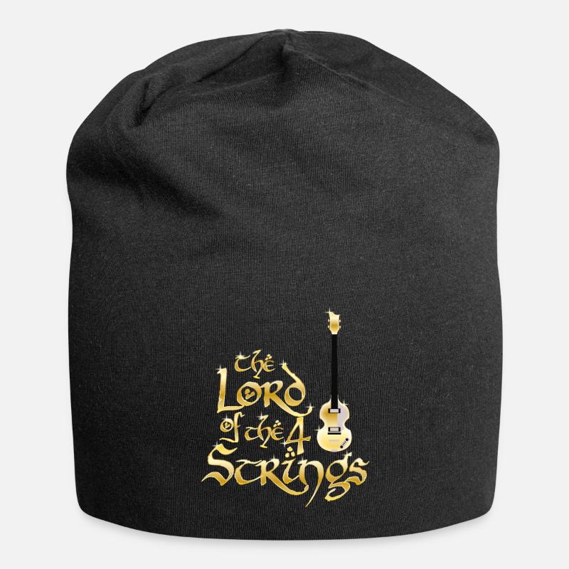 Lord of the 4 Strings - Jersey Beanie - black