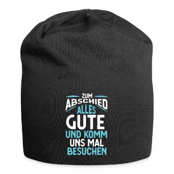 Arbeit Jobwechsel Motiv Kollegen Abschied Erinneru - Jersey-Beanie - Schwarz - Vorne