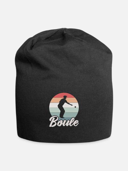 Pétanque Pétanque Cadeau - Bonnet en jersey - noir