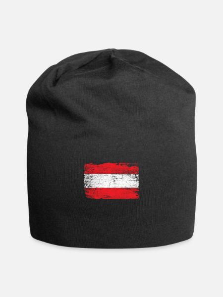 Drapeau autrichien - Bonnet en jersey - noir