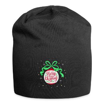 Illustration de Noël rétro Vintage Noël renne - Bonnet en jersey - noir - Devant