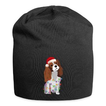 Cavalier King Charles Spaniel Chien Fée Lumières Nous - Bonnet en jersey - noir - Devant