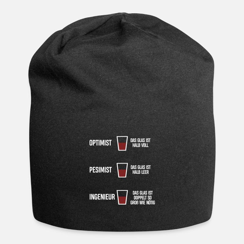 Lustiger Ingenieur Spruch - Jersey-Beanie - Schwarz