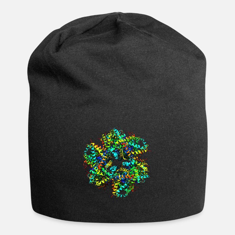Cooles Protein Molekül Chemie Nerd Hämoglobin - Jersey-Beanie - Schwarz