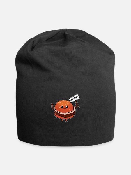 Leberkäs Fleisch Käse - Jersey-Beanie - Schwarz