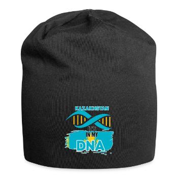 Kasachstan ist in meiner DNA - Jersey-Beanie - Schwarz - Vorne