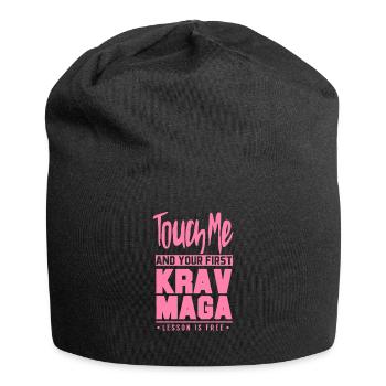 Kampfsport Verteidigung Krav Maga Kämpferin Mama - Jersey-Beanie - Schwarz - Vorne