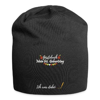 Guestbook 60th Birthday - Jersey Beanie - black - Front