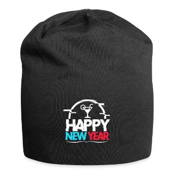 Cheerful Happy New Year Illustration - Bonnet en jersey - noir - Devant