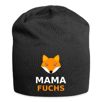 Mama Fuchs Partnerlook - Jersey-Beanie - Schwarz - Vorne
