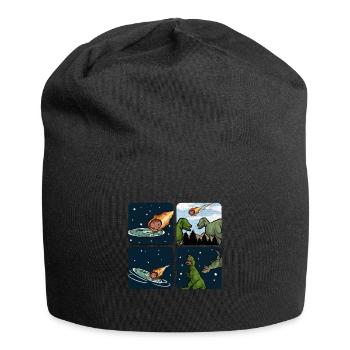 Earth is Flat | Flat Earth T-Shirt - Jersey Beanie - black - Front