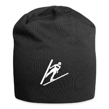 Ski rider ski jumper ski - Jersey Beanie - black - Front