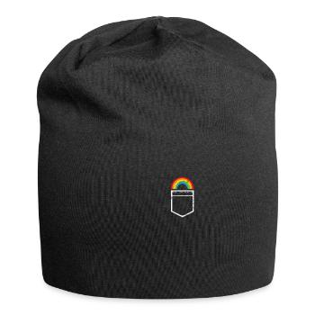 LGBT Stolz Regenbogenflagge - Jersey-Beanie - Schwarz - Vorne