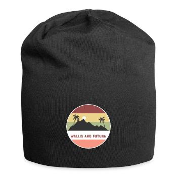 wallis und futuna Retro Land und Länder - Jersey-Beanie - Schwarz - Vorne