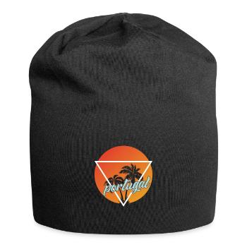 Portugal vacances et destination de vacances - Bonnet en jersey - noir - Devant