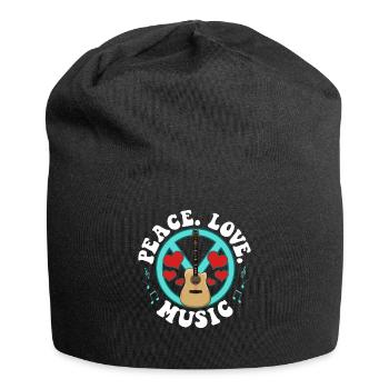 Peace Peace Music Awesome Hippie Pacifist Festival - Bonnet en jersey - noir - Devant