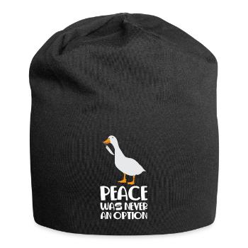 Internet Meme Gans Frienden war nie eine Option - Jersey-Beanie - Schwarz - Vorne