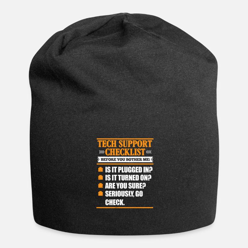 Technischer Support - Jersey-Beanie - Schwarz