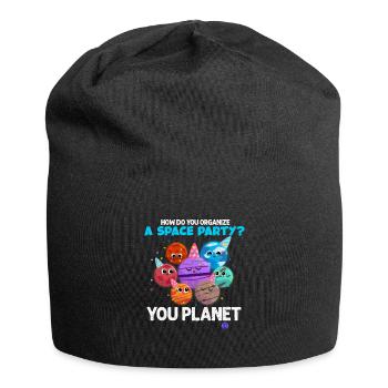 Planeten - Jersey-Beanie - Schwarz - Vorne