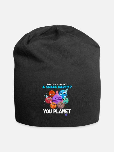 planète - Bonnet en jersey - noir