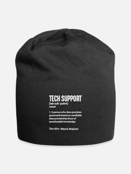 Technischer Support - Jersey-Beanie - Schwarz