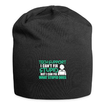 Support technique programmeur informatique - Bonnet en jersey - noir - Devant