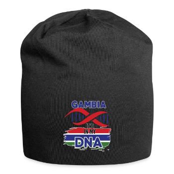 Gambia ist in meiner DNA - Jersey-Beanie - Schwarz - Vorne