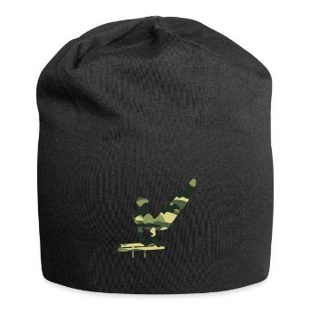 Gymnastics man camouflage athlete sport gymnastics - Jersey Beanie - black - Front