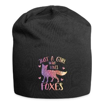 Juste une fille qui aime les renards - Bonnet en jersey - noir - Devant