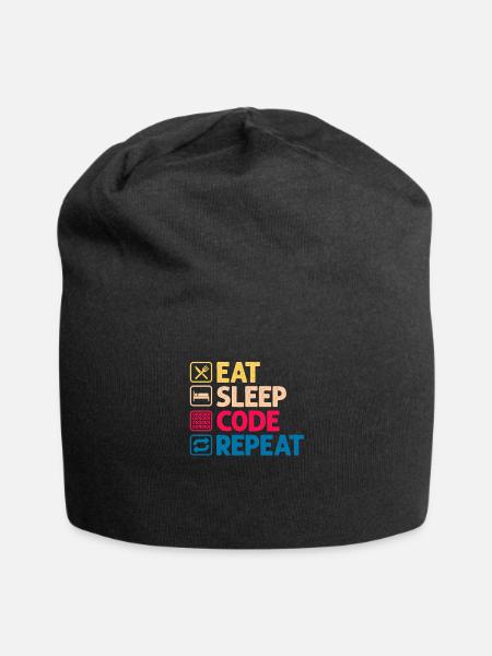 Programmierer Code Informatik Coder Geschenk - Jersey-Beanie - Schwarz