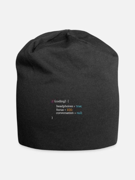 Codeur programmeur code nerd cadeau informatique - Bonnet en jersey - noir