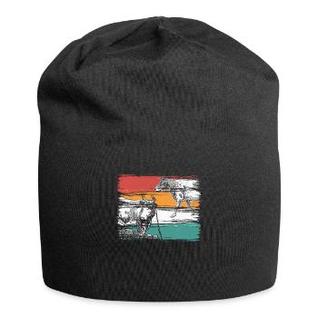 Vache fermier tracteur vache dame homme M. proverbes - Bonnet en jersey - noir - Devant
