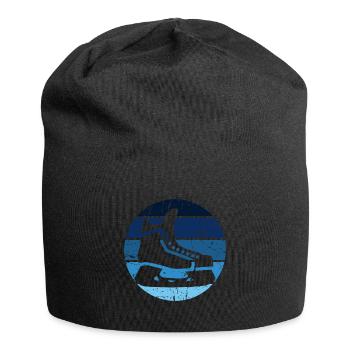 Schlittschuh - Jersey-Beanie - Schwarz - Vorne