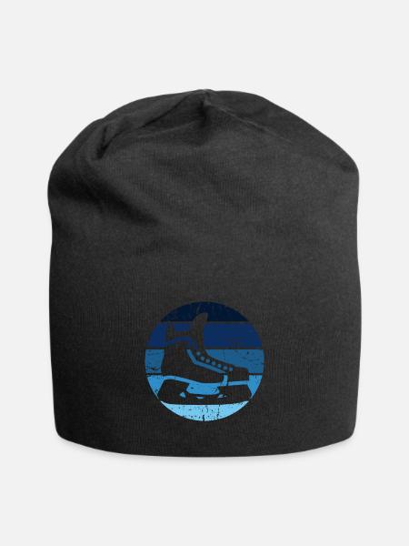 Schlittschuh - Jersey-Beanie - Schwarz