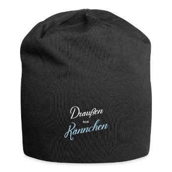 Draussen nur Kännchen - Kaffeetrinker Bar Café - Jersey-Beanie - Schwarz - Vorne