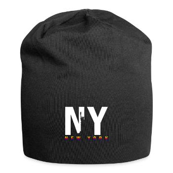 New York - Jersey-Beanie - Schwarz - Vorne