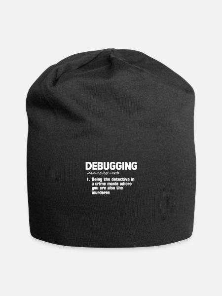 Debugging - Jersey-Beanie - Schwarz
