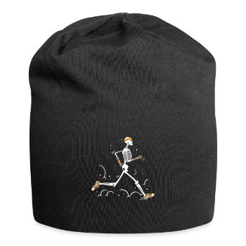 Skelett Läufer Stirnband - Jersey-Beanie - Schwarz - Vorne