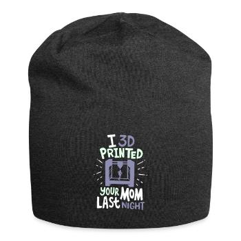 3D printer CNC machine - Jersey Beanie - charcoal grey - Front